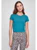 Urban Classics Cropped T-Shirts in watergreen