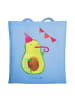 Mr. & Mrs. Panda Tote Bag Avocado Party ohne Spruch in Sky Blue