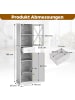 COSTWAY Badezimmerschrank 168 cm platzsparend schmal in Weiß