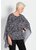 GOLDNER Tunikbluse mit Chiffon-Überwurf, Print in schwarz / weiß / gemustert