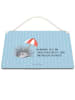 Mr. & Mrs. Panda Wanddeko Seeigel mit Spruch in Blau Pastell