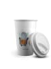 Mr. & Mrs. Panda To Go Becher Pinguin & Maus Wanderer ohne Spruch in Weiß