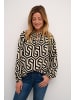 Cream Langarm-Bluse CRAstra Regular fit in Geometric Black White