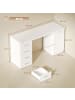 HOMCOM Computertisch-140L x 48B x 75H cm-Weiß