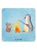 Mr. & Mrs. Panda Glasuntersetzer Pinguin Lagerfeuer ohne Spruch in Eisblau
