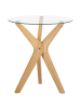 Beliani Beistelltisch VALLEY in Transparent/Braun - (W) 45 x (H) 51 x (L) 45 cm