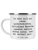 Mr. & Mrs. Panda Emaille Tasse Spruch Mobbing bewältigen mit Spruch in Weiß