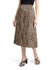 Betty Barclay Plisseerock mit Gummizug in Beige/Schwarz