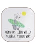 Mr. & Mrs. Panda Glasuntersetzer Sommer Wellen Surf mit Spruch in Weiß