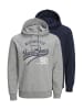 Jack & Jones Kapuzenpullover 'ETHAN' 2er Pack in mehrfarbig