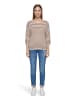 Betty Barclay Strickpullover mit U-Boot-Ausschnitt in Patch Cream/Brown