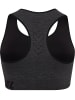 Hummel Hummel Bh Hmlte Multisport Damen Atmungsaktiv Schnelltrocknend Nahtlosen in BLACK MELANGE