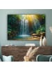 MuchoWow Leinwand bilder Wasserfall Sonnenstrahlen (BxH)