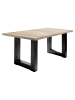 58 aufm Kessel ESSTISCH ausziehbar Eila 7 160x90x75 Schwarzstahl/Eiche Sägerau