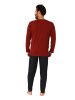 NORMANN Pyjama langarm Schlafanzug - 70388 in rot