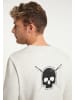 TUFFSKULL Herren Threezy - Sweater in Hellgrau Melange