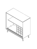 Feldmann-Wohnen Weinregal Modern Loft Eiche eiche tabak 101 / 45 / 101cm