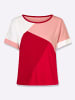 Heine Shirt in rot-pink-gemustert
