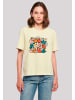 F4NT4STIC T-Shirt Muttertag Cool Moms Club Retro Blumen in softyellow