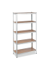 relaxdays Schwerlastregal in Silber - (B)90 x (H)180 x (T)40 cm