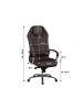 FineBuy Bürostuhl in Braun / Leder / 70x67x136