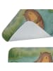 Mr. & Mrs. Panda Duschmatte Otter Seerose Design ohne Spruch in Weiß