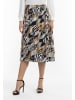 faina Damen Midirock Mit Allover-Print in Schwarz Mehrfarbig