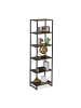 relaxdays Standregal in Schwarz/ Braun - (B)50 x (H)180 x (T)35 cm