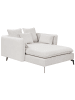 Beliani Chaiselongue CHARMES in Beige/Schwarz - (W) 124 x (H) 72 x (L) 159 cm