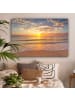 MuchoWow Leinwand Bilder Sonnenuntergang Meer