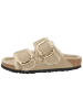 Birkenstock Sandale Arizona Big Buckle Lammfell geöltes Nubukleder normal in hellbraun