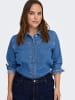 ONLY Carmakoma Jeanshemd in Medium Blue Denim