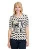 Betty Barclay Basic Shirt mit Print in Beige/Dark Blue