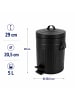 relaxdays Kosmetikeimer in Schwarz - 5 Liter