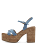Tamaris Plateau Sandaletten in Blau