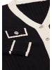 CHANI Damen Strickjacke in Schwarz Weiss