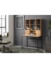 Beliani Schreibtisch TAVRA in Braun/Schwarz - (W) 105 x (H) 173 x (L) 60 cm