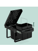 relaxdays Einbaumülleimer in Schwarz - 1x 20 l + 2x 10 l