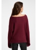 faina Damen Strickpullover in Dunkelkirschrot