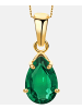 Diamant L'éternel Halskette aus 375 Gelbgold mit Smaragd