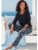 VIVANCE DREAMS Pyjama in schwarz bedruckt