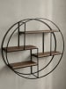 KADIMA DESIGN Wandregal Schweberegal | Mango, 70x70x18cm, Rund, Industrial