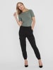 Vero Moda Basic Stretch T-Shirt mit U-Boot-Ausschnitt VMPANDA in Grün-2