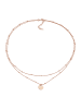 Elli Halskette 925 Sterling Silber Geo, Kreis, Plättchen in Rosegold