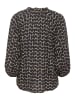 Kaffe Langarm-Bluse KAsigrid in Midnight/ Sand Graphic Dot