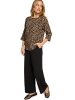 Zero  Leobluse mit Rundhalsausschnitt in BeigeBlack