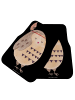 Mr. & Mrs. Panda Automatte Eule Federschmuck ohne Spruch in Schwarz