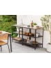 Beliani 4er-Set Gartenküche VILAMA in Schwarz/Silber