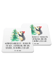 Mr. & Mrs. Panda Untersetzer Pinguin Weihnachtsbaum mit Spruch in Weiß