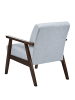 Beliani Sessel ASNES in Grau/Braun - (W) 62 x (H) 79 x (L) 78 cm
